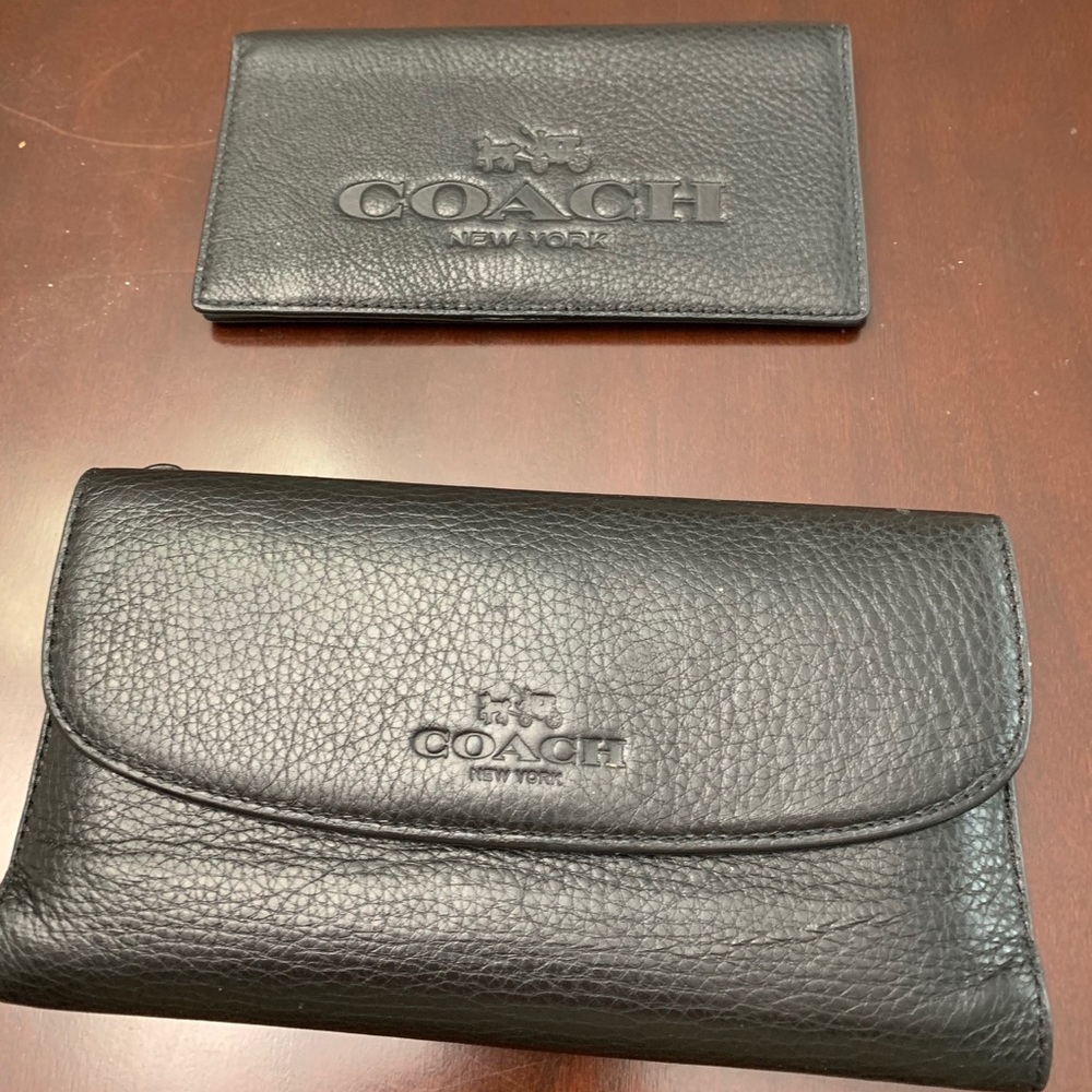 Coach wallet and check book holder